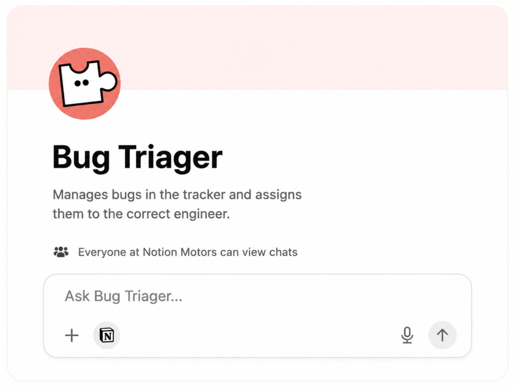 custom agent for bug triage