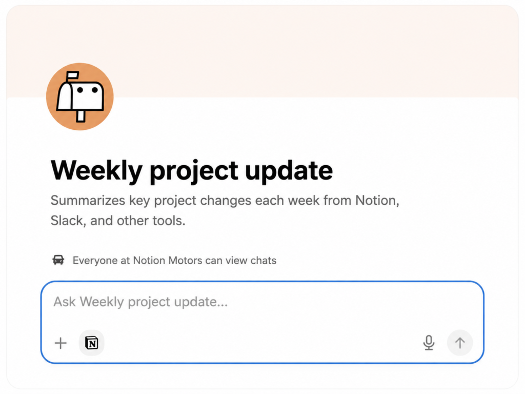 custom agent for project reports.