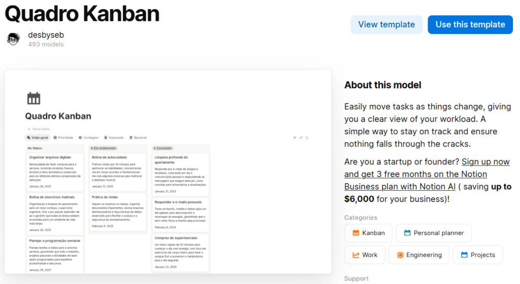 Kanban quadro