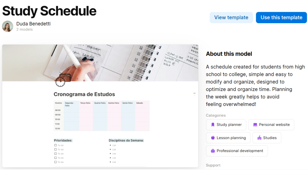 Study Schedule